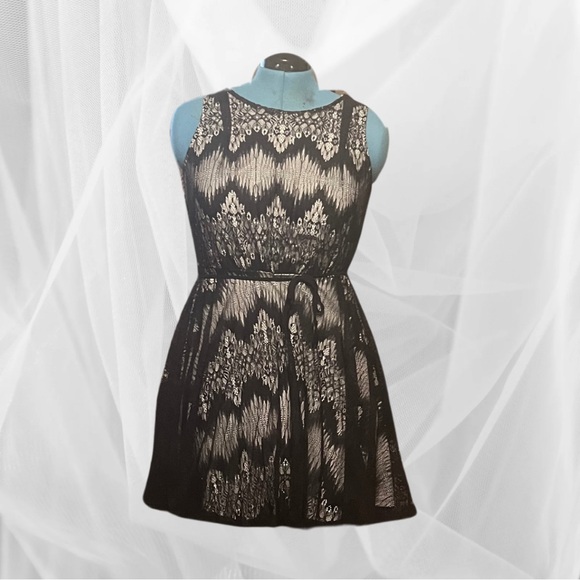 BARNI Lace Dress with Tie | L - Picture 1 of 2
